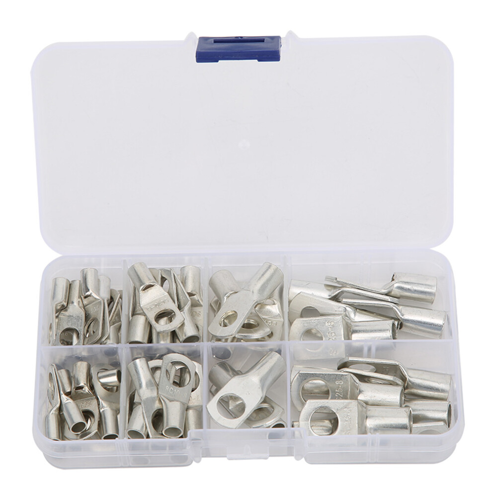 60Pcs Sc Buckle Terminal Wiring Accessories Silver