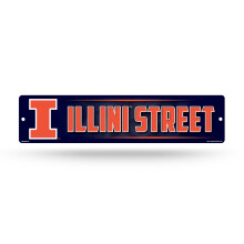 Rico Industries NCAA Illinois Fighting Illini Straenschild aus Kunststoff, 10,2 x 40,6 cm