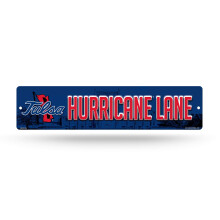 Rico Industries NCAA Tulsa Golden Hurricane 16-Zoll-Straenschild aus Kunststoff, Dekor