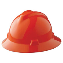 MSA 454734 V-gard Hat Hard Hard Brim-Brim cu suspensie Staz-On Pinlock | Cochilie de polietilena Protec?ia Impactului Superior Reglarea Curelei d