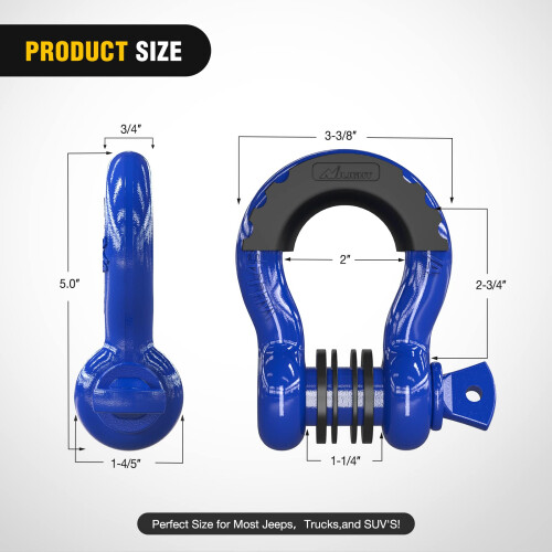 Nilight 2 paquete 3/4 """" ""D Cadera del ring con 7/8"" "" 1