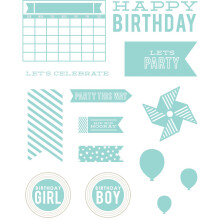 We R Memory Keepers Druckplatten-Buchstaben-Press-Party-Set (14-teilig)