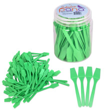 PANA 100pcs Cosmetic Make Up Disposable Plastic 2.5"""" Spatulas Skin Care Facial Cream Mask Spatula (100 Pieces in a Container) (APPLE GREEN)
