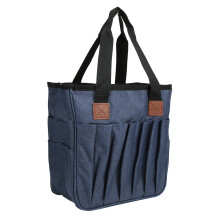 Denim Blau Oxford Stoff Garn & Nadeln Aufbewahrungstasche Häkelorganizer