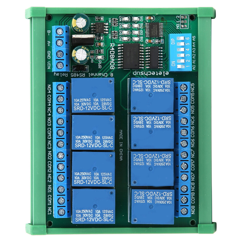 12V 8Channel RS485 Relay PLC Expansion Board for