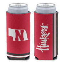 NCAA Nebraska Cornhuskers Slim Can Cooler Team Couleurs Taille unique