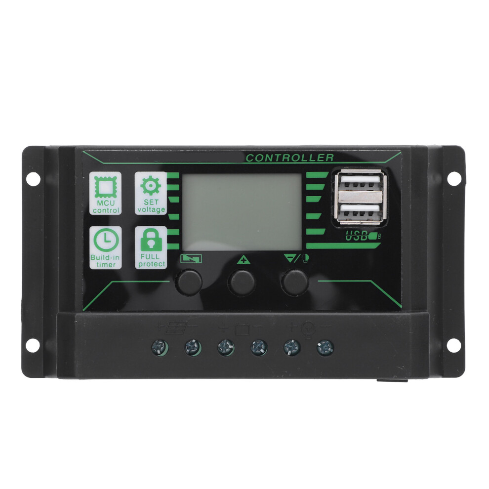 Solar Charge Controller 12V 24V 10A Lcd Display 8320539319308