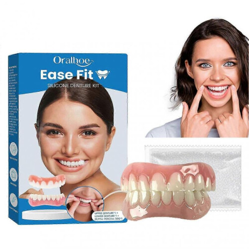 Silicone Reline Denture Set Comfort Fit Dentures Teeth Replacement Set