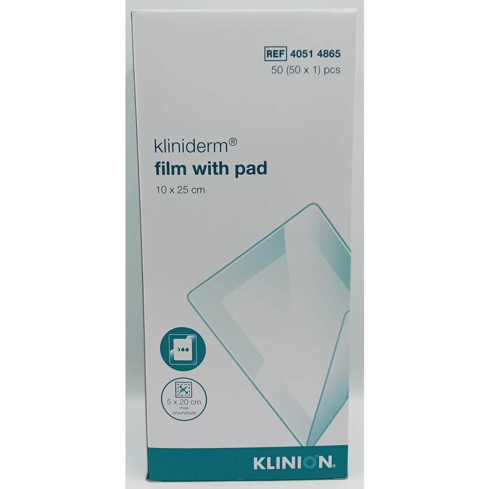 Kliniderm Film & Pad 10Cm X 25Cm Box Of 50 - Ref:40514865