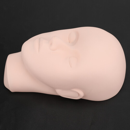 Silicone Half Head Mannequin Practice Skin - 24.5x14.1cm 2