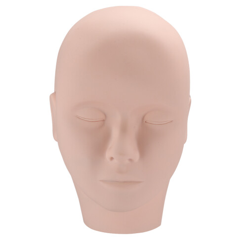 Silicone Half Head Mannequin Practice Skin - 24.5x14.1cm 1