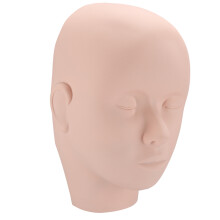 Silicone Half Head Mannequin Practice Skin - 24.5x14.1cm