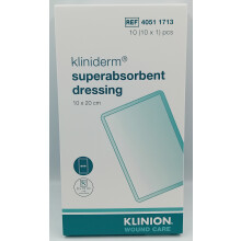 Kliniderm Super Absorbent 10cm x 20cm Box of 10 - REF:40511713