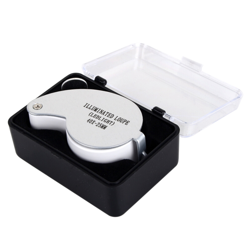 Sliver 40X Reading Magnifying Lenses Glass Eweler