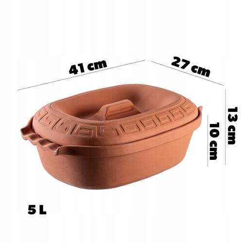 KADAX Römischer Tontopf, Oval, 5L 2