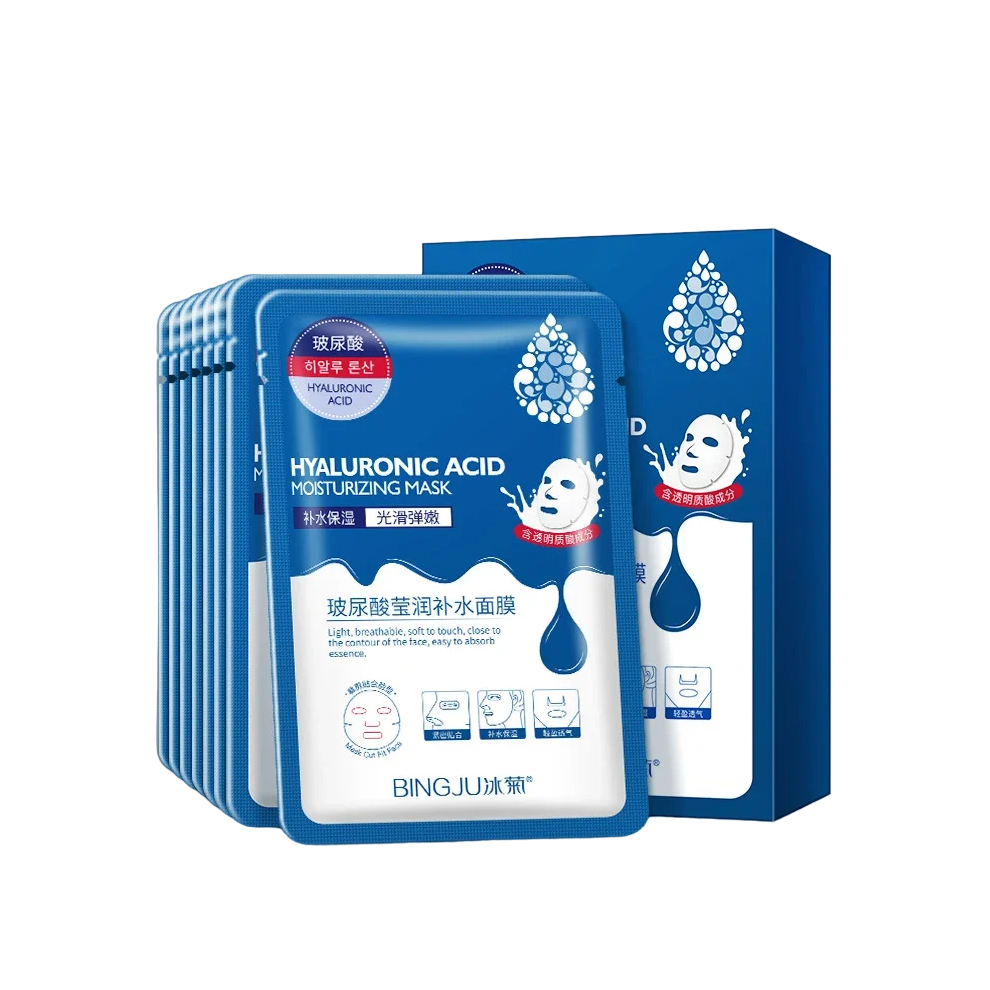 Oba Hyaluronic Acid Facial Mask Set: 12-Piece For Complete Face Care
