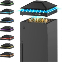 Cooling Fan Compatible Xbox Series X with Rgb Led Light, 3 Gears Adjustable Fan Speed, Xbox Series X Accessories