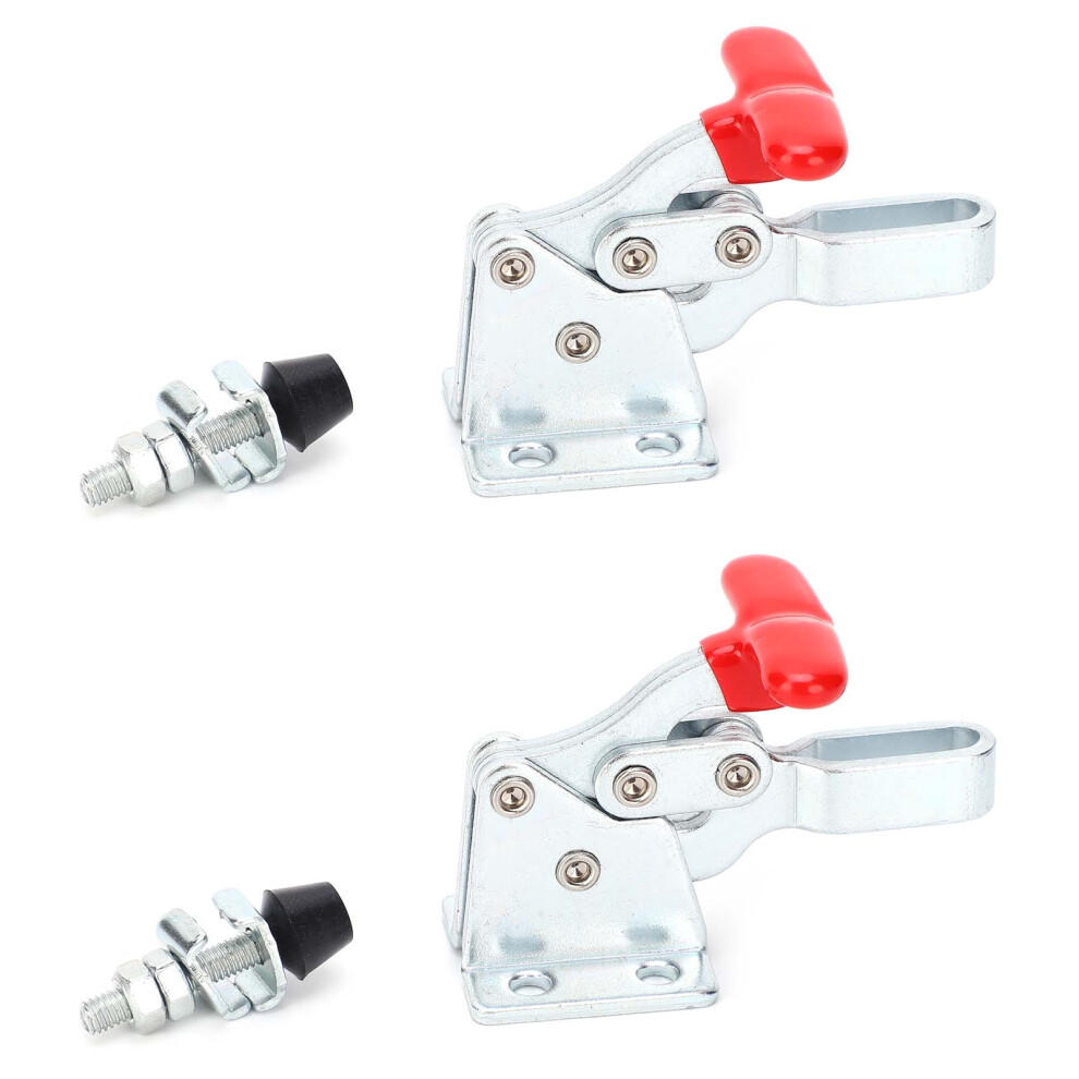 2Pcs Welding Toggle Clamp Horizontal Fixture Elbow