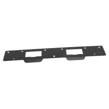 Heavy Duty Double Hole Door Strike Plate Steel Reinforced Easy Install Black