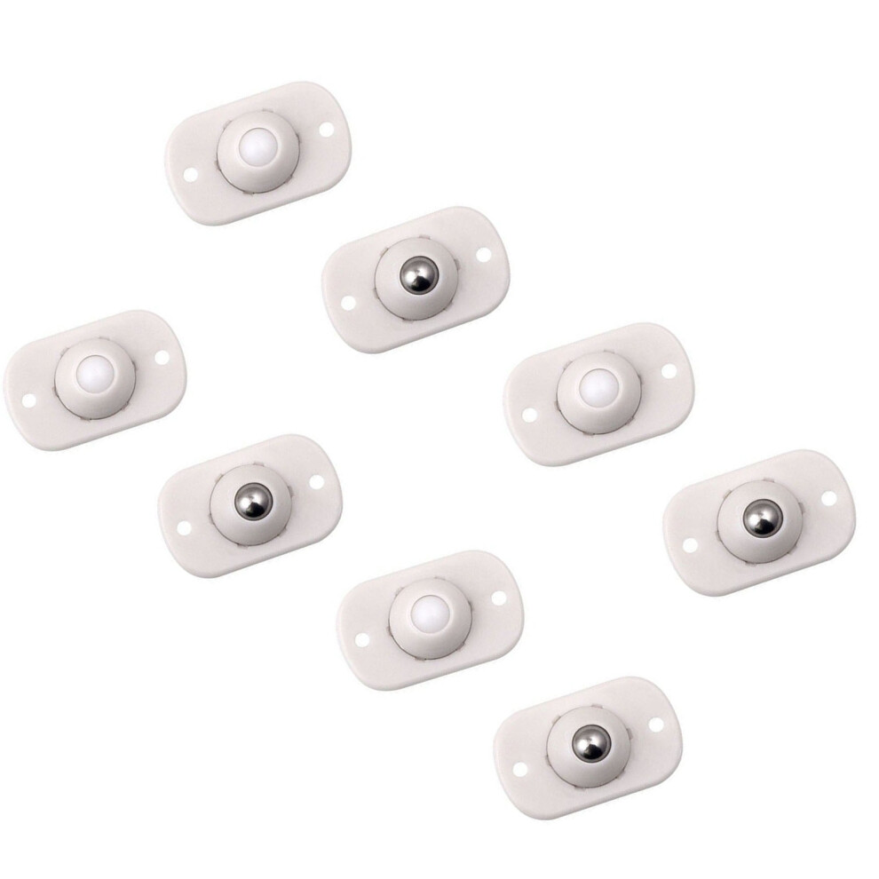 8Pcs Self Adhesive Mini Caster Wheels For Desk & Cabinet, Quiet 45X14mm 7641349623395