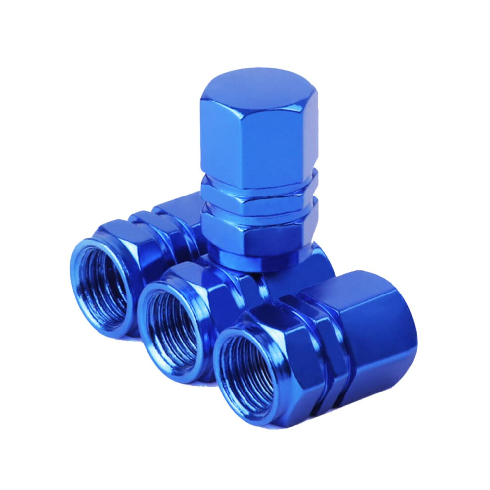Tire Valve Caps Aluminum Alloy Blue 4-Piece Set For Cars Trucks Motorcycles Easy Install Dust Caps Prevent Leakage-image-OPC-PKGS8BF-NEW