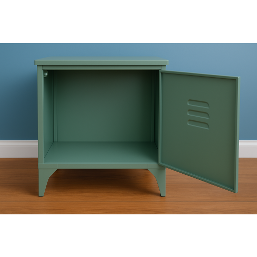 Green Industrial Metal Cabinet | Bedside Storage 2