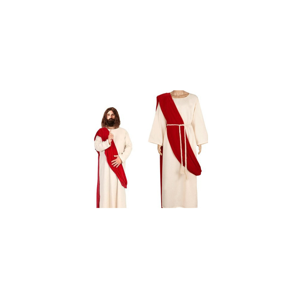 (Red + Beige, M) Medieval Roman Greek King Priest Costume Cosplay Stage Performance Outfit Japanese Korean Style-image-OPC-PKGSMJ5-NEW