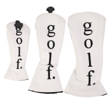 Golf Club Head Covers PU Leather Water Resistant