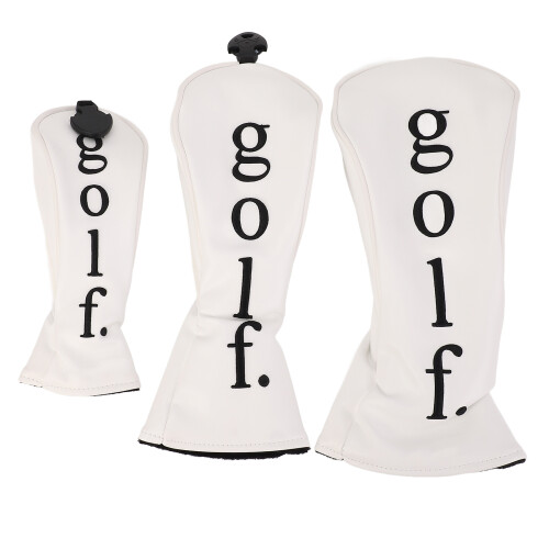 Golf Club Head Covers PU Leather Water Resistant