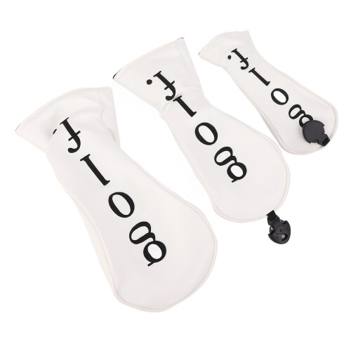 Golf Club Head Covers PU Leather Water Resistant 2