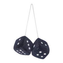 Dice for Car Rearview Mirror Plush Dice Sponge-Stuffed Black Ornament for Car Interior Decor Universal Fit
