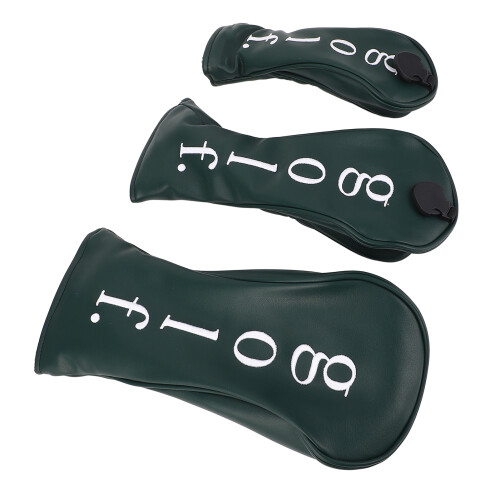 Golf Club Head Covers PU Leather Water Resistant 1
