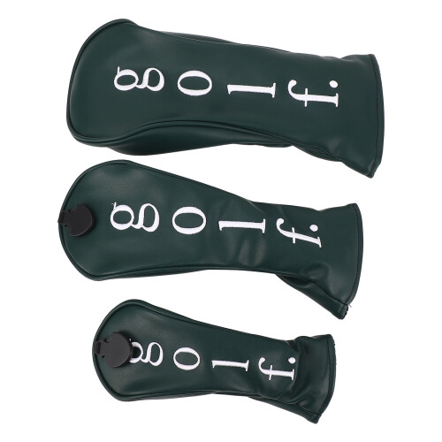 Golf Club Head Covers PU Leather Water Resistant 2