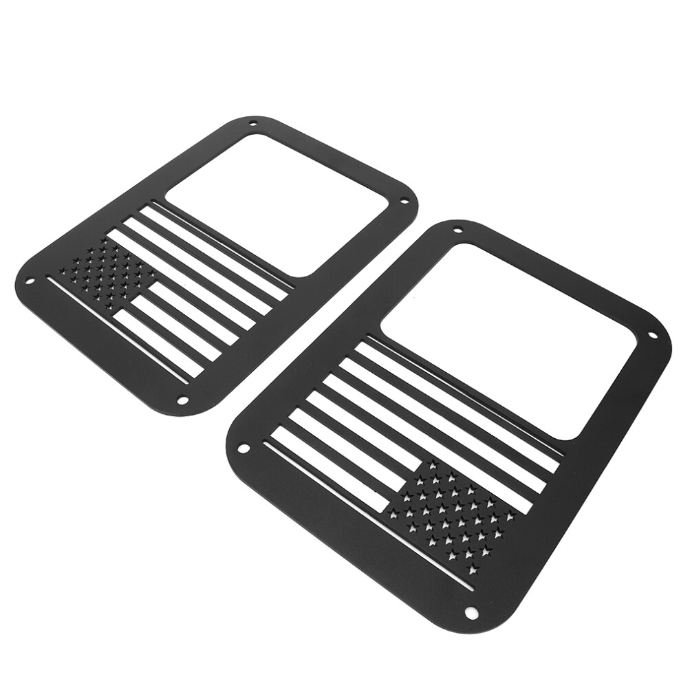 Taillight Cover Guard Protector For Wrangler Jk 07-18 National Flag Style 8711349626845