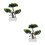 2Stk Künstliche Grün Plastik Simulation Baum Indoor 9