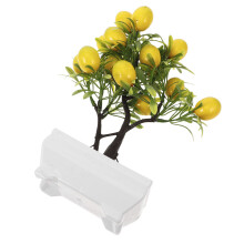 künstlicher Zitronen-Bonsai mit Früchten, Topfpflanze für Heimdekoration