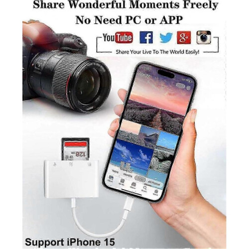 Apple USB-C to SD Memory Card Reader, 3 in 1 USB-C Memory Trail Camera Card 1