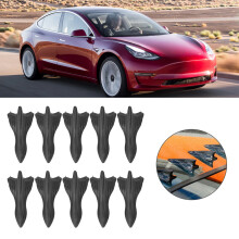 10 Stück Carbon Fiber Style Universale Auto Heckdach Haifischflossen Spoiler Flügel Dekor