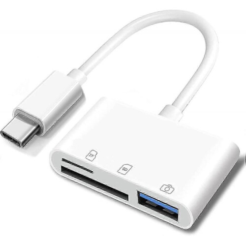 Apple USB-C to SD Memory Card Reader, 3 in 1 USB-C Memory Trail Camera Card