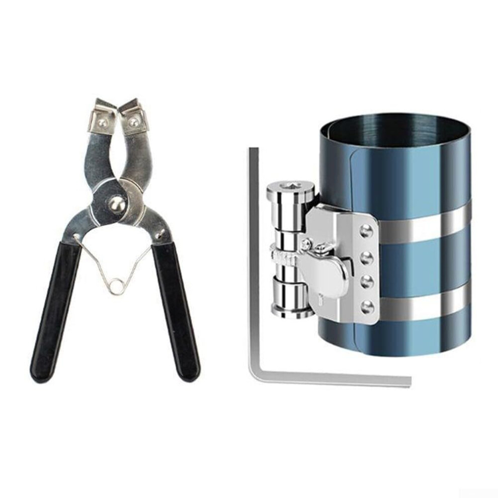 Carbon Steel Piston Ring Installer Pliers Compression Tool With Caliper For Single Cylinder Compressors Blue 9016109867537