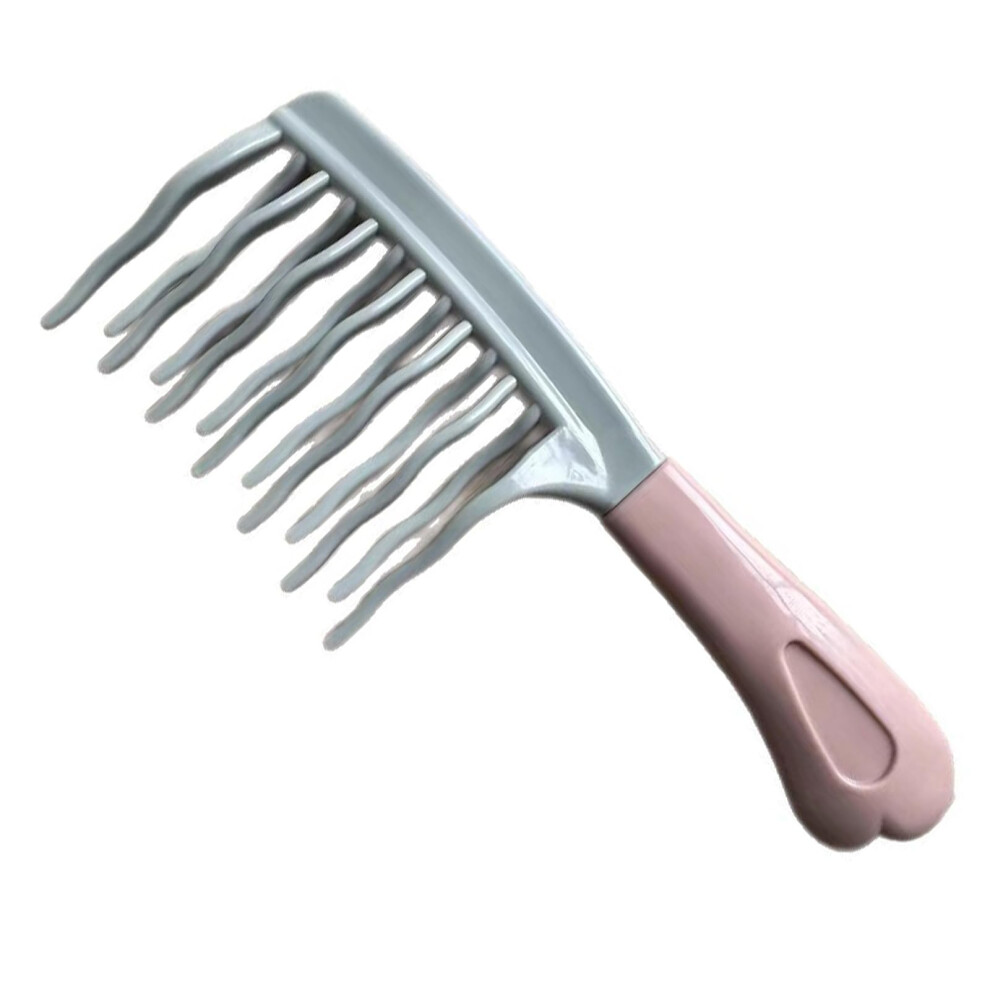 Wide Tooth Comb For Curly Hair | Double-Row Wavy Teeth Hairdressing Tool | Anti-Pulling Styling Comb For Long Hair
