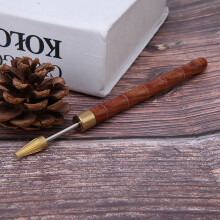 Red Sandalwood Edge Oil Pen with Brass Head & Double Bearing, 165mm