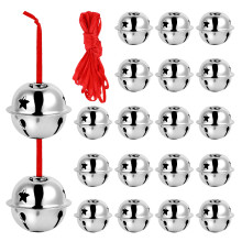 2Sets Small Silver Bells Christmas Hanging Decor DIY Craft Ornaments
