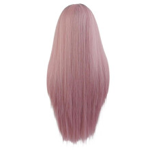 Gradient Pink Long Curly Hair, Mid-length Straight Hair, Big Wave Wig Headgear