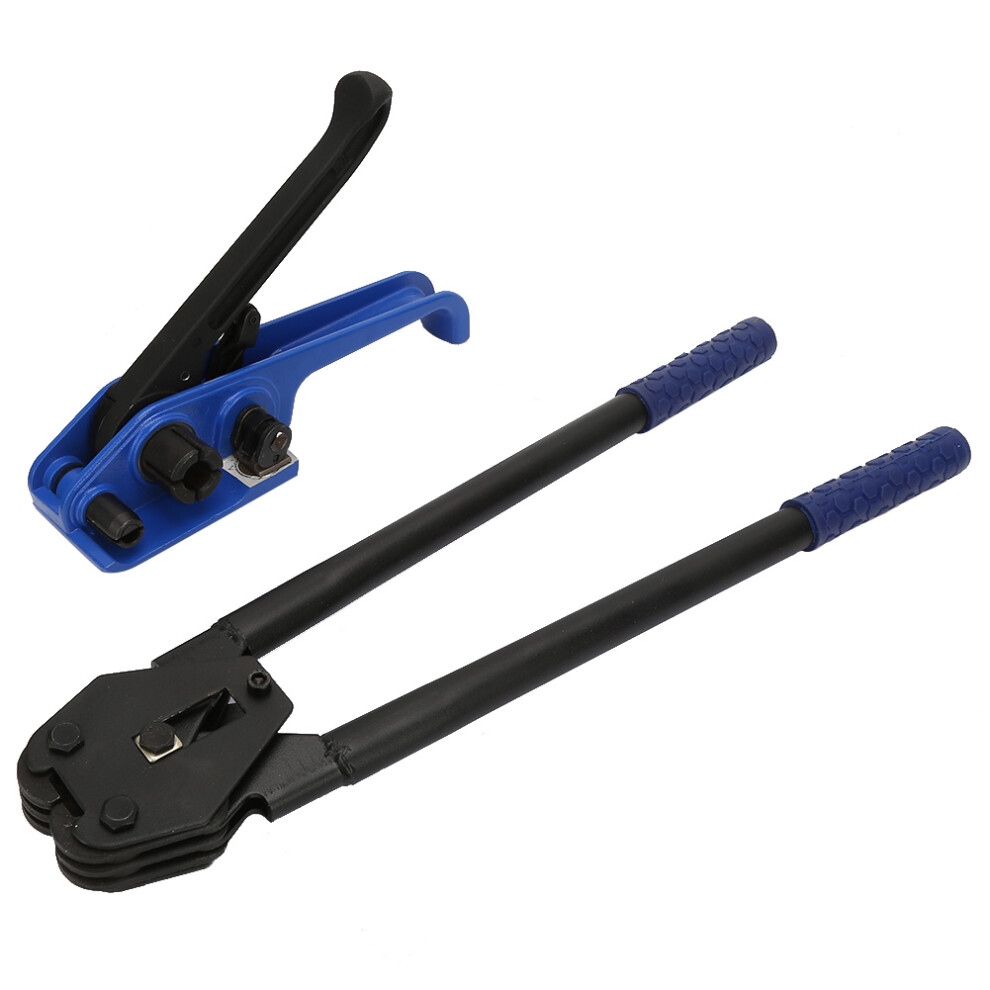 Manual Steel Strap Tensioner Crimper Belts Blue