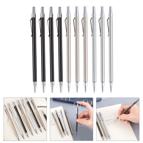 10Pcs Automatic Drafting Pencil Mechanical Pencils Drawing- 0.5 1