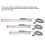3pcs Linear Scale 5um Precision Digital Readout 7