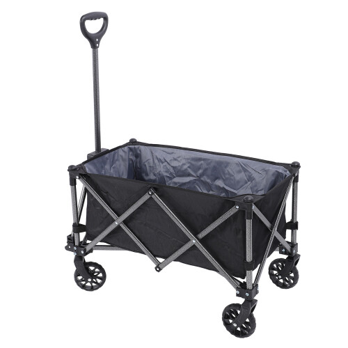Folding Wagon Cart 100L Polyester Steel Outdoor 1