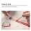 Fabric Quilting Ruler Patchwork Measuring Ruler-Red 6 inches 2