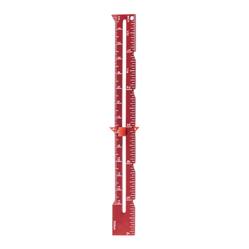 Fabric Quilting Ruler Patchwork Measuring Ruler-Red 6 inches